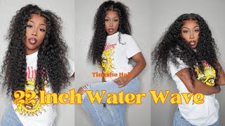 22 Inch Water Wave Wig | Glueless 5x6 Closure Wig | No Glue Or Got 2 Be |Tinashe Hair