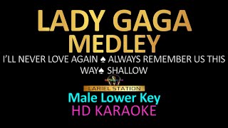 LADY GAGA MEDLEY KARAOKE ( Male Lower Key )