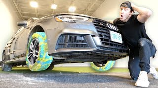 I Put Bouncy Ball Tires On My Car!!