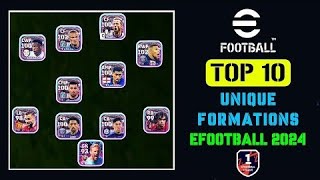 Top 10 Best Formation To Reach Division 1😱  in Efootball 2024 After Update