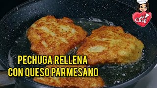 pechuga rellena con queso parmesano - fácil de preparar