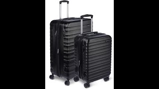 Amazon Basics 2 Piece Set Hardside Spinner, Black Best  Suitcases Review