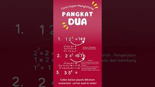 Cara Cepat Menghitung Pangkat Dua | Part 2 #matematika #kurikulummerdeka #merdekabelajar #tipstrik