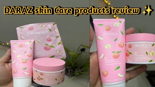 Daraz viral skin care products review| Bioaqua peach skin care set review