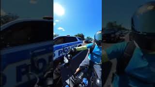 Cop Blocks Traffic For Biker @Cheitocheito      #shorts