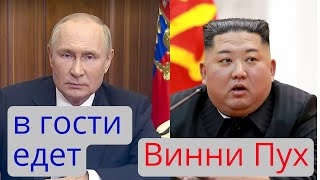 В гости к Путину едет Ким Чен Ын. Корейский Винни Пух едет к болотному. #путин #кимченын #виннипух