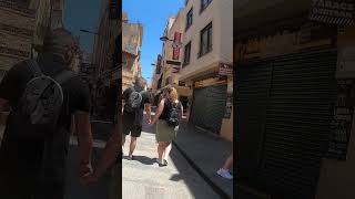 Lloret de Mar City center, Costa brava morning walk