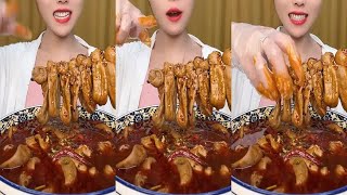 【ASMR MUKBANG]豪華吃播,红烧牛波凌盖&红烧肉&猪油拌饭,滿嘴醬香,一口接一口好 吃到停不下來 seafood eating show, seafood asmr mukbang #157