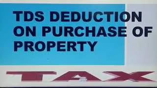 TDS on purchase of property, income tax