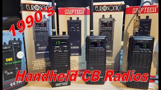 90's Handheld CB Radios - Eurosonic ES 200 and Skiptech HS 2000