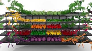 ModoShelf™ - A Clean, Safe Shelf to Display Produce