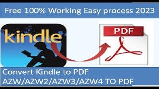 convert kindle books to pdf 2023 | Convert Kindle To PDF | convert azw to pdf | kindle to pdf drmre