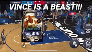 91 OVR VINCE CARTER GAMEPLAY | NBA LIVE MOBILE 20