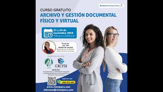 CURSO ARCHIVO Y GESTIÓN DOCUMENTAL FÍSICO Y VIRTUAL 2023 S1