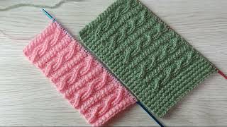 MUHTEŞEM BURGLU İKİ ŞİŞ ÖRGÜ MODELİ 🎉KNİTTİNG CROCHET ❤️ Knitting Patterns /Strickmuster