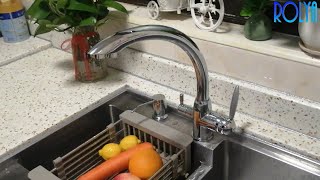 The Cheapest 3 Way Kitchen Mixer Hot Cold Filtered Water Filter Faucet KF1049 Chrome from ROLYA