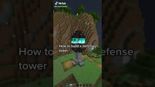 How to build a defense tower. Minecraft