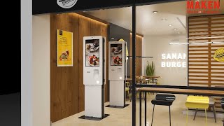 27/32 inch Dual-screen Vertical Ordering Kiosk