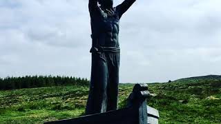 Manannán mac Lir sculpture by John Sutton at Gortmore, Magilligan, County Londonderry