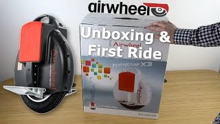 AirWheel Electric Unicycle Unboxing & First Ride