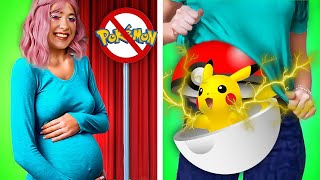 Levando Pokémons Escondidos Para O Cinema || Ideias E Truques Da Vida Real por Kaboom Zoom!