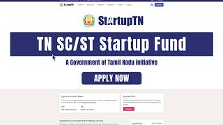 A step by step guide to apply for the TN SC/ST Startup Fund