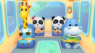 Little Panda School Bus/Go Shopping/Kids Cartoon/BabyBusGame