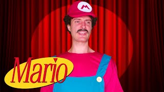 Mario quits plumbing and becomes a stand up comedian