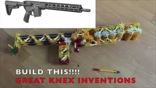 HOW to BUILD a huge KNEX GUN FIRES, OPENS UP!!