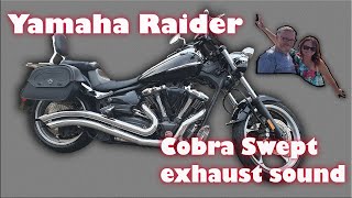 Yamaha Raider 1900ccm Cobra Swept Exhaust Sound