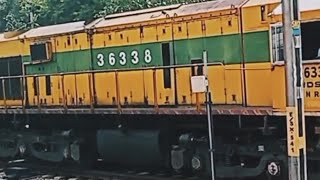 CHEESE YELLOW SHUNTER ENGINE MOVES AT YARD WDS6AD 36338