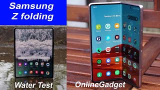 samsung galaxy z folding mobile first look | test on water