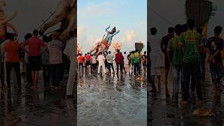 Heartbreaking Visarjan at Girgaon Chawpatty 💔 #shorts #mumbai #ganpativisarjan