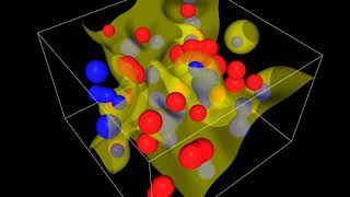 3D moving charged particles with multiple isosurfaces