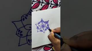 Simple 5×2 dot rangoli designs #rangoli #shortsyoutube