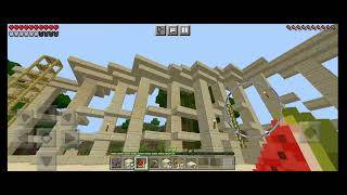 Construyendo en el desierto en minecraft bedrock