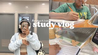 Productive study vlog: week in my life, preparing for mid term, café studying, notion 🎧