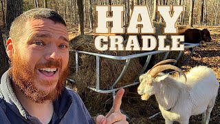 We Got a HAY CRADLE For Our Goats & Cattle!