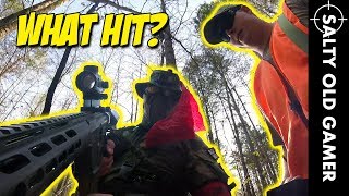 Airsoft Player Sees Ref Watching, Finally Calls Hit 🙄 | SaltyOldGamer Airsoft Gameplay