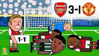 Arsenal vs Manchester United (3-1)  animation 😁