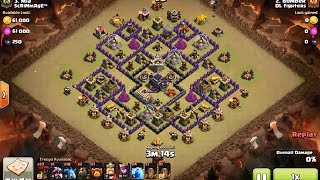 Ground x-bow are open invitation for an air attack - 3 star clan war attack at th9 clash of clans