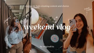 weekend vlog ✨ content diaries, dyeing my hair, pizza & shopping haul | in my 20's