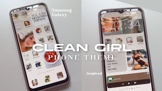 how to make your phone aesthetic| clean girl theme| that girl series✨ | Samsung galaxy a13| #1