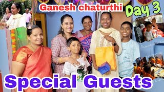 Ganesh chaturthi 3rd Day🙏||Special Guest😍||Gumat aarti||#ganeshchaturthi #ganesha