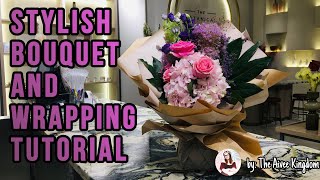 How to make stylish bouquet | Bouquet & Wrapping Tutorial | The Aivee Kingdom