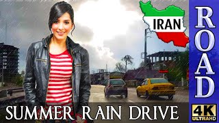 IRAN - Driving in Summer Rain 2022 Drive in North IRAN Vlog ایران