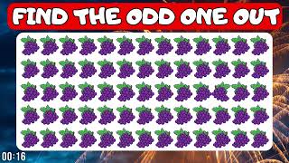 😎 Find The Odd One Out 👀 | Emoji Quiz 😉 | Quiz | 🍉🍎🍇 Fruits Edition #quiz