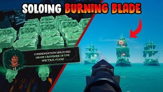 Sea of Thieves Update | How to SOLO the BURNING BLADE FLEET!! A solo Guide