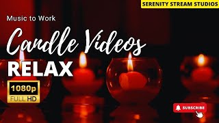 3 Hours Burning Candles and relaxing music in HD. Cinematic look in Piano Music