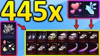 INSANE 445x VERY RARE TRAIL TRADE UPS (PAINTED IMPORT OCTANE, BREAKOUT, BOOSTS) Rocket League Pt. 1